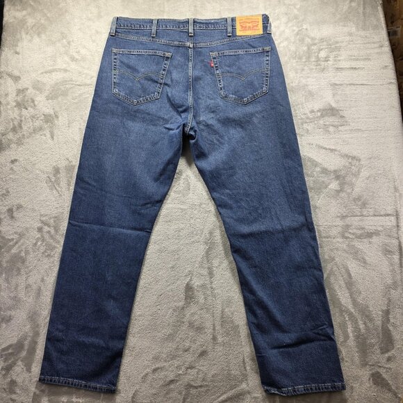 Levis 505 Jeans Mens 40x32 Regular Fit Stretch Denim Straight Leg Water Less - Picture 1 of 11